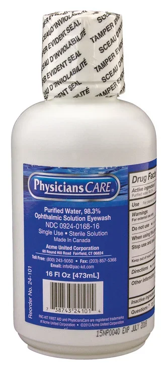 Eye Wash Replacement, Bottle 16 oz. by Hafele – Safety Equipment for Builders