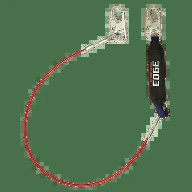 FallTech 6′ Leading Edge Cable Energy Absorbing Lanyard Single-leg with Steel Snap Hooks – 8354LE