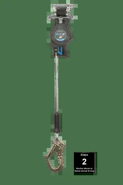 FallTech 8′ CTX Cable Class 2 Leading Edge SRL-P Single-leg with Steel Mini Rebar Hook – 83208SP0