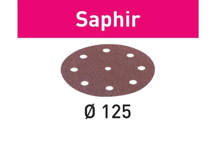 FESTOOL Abrasive Sheet Saphir STF D125/8 (25 PACK)
