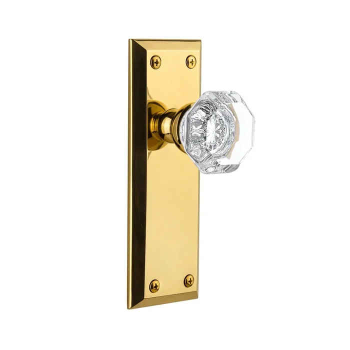 Fifth Avenue Long Plate with Chambord Crystal Knob – Lifetime Brass