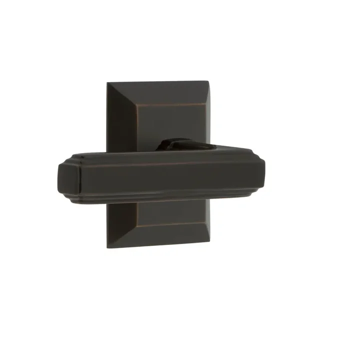 Fifth Avenue Square Rosette with Carr Lever in Timeless Bronze – Grandeur