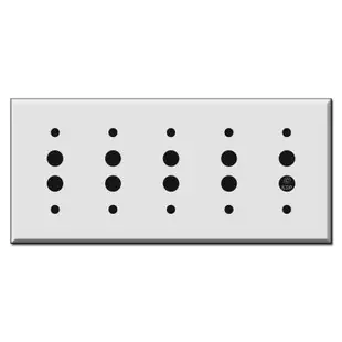 Five Push Button Wall Switch Plate Covers