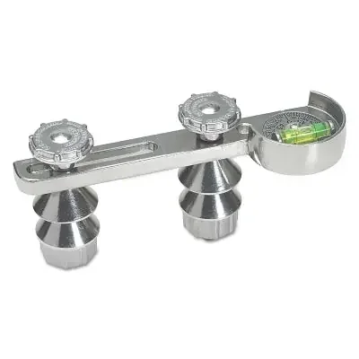 Flange Level, 9-1/4 in L, 1 Vial, Aluminum