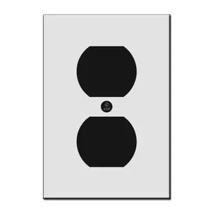 Flat Short 4″ Duplex Outlet Cover Plate