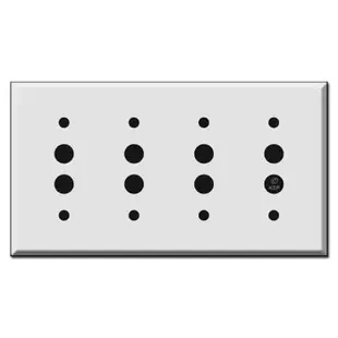 Four Push Button Switch Plates