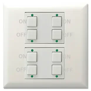 GE Low Voltage 4-Pilot Light Switch Unit ON/OFF Pairs – 2-Gang CLA