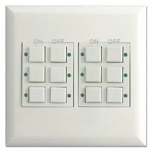 GE Low Voltage 6-Pilot Light Switch CLA 2-Gang – ON/OFF Pairs