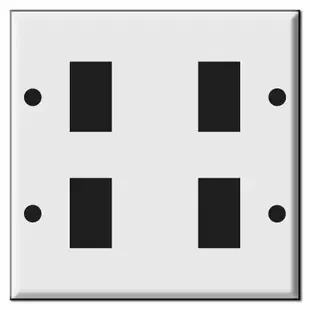 GE Original Style Two Gang Switch Plates for Four Low Voltage Switches