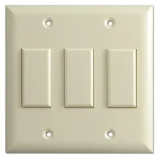 Genesis Touch-Plate Light Switches 3 Button Low Voltage – Almond