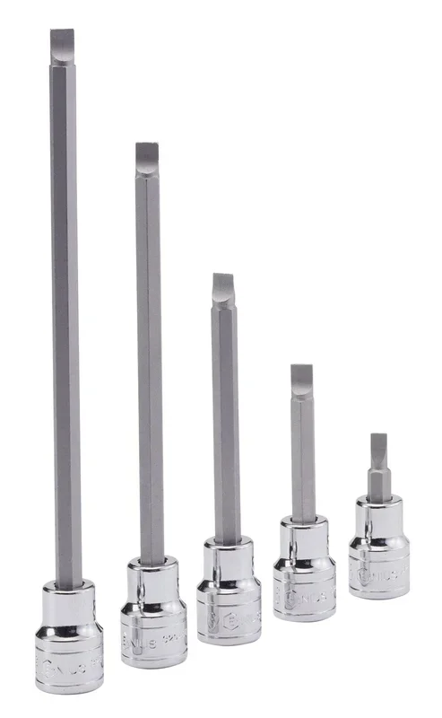 Genius Tools 1/2″ Dr. 2.5 x 16.0mm Slotted Bit Socket, 110mmL – 444+1596