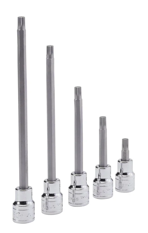 Genius Tools 1/2″ Dr. M4 Triple Square Bit Socket, 150mmL – 408+8604