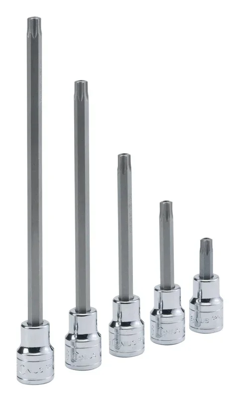 Genius Tools 1/2″ Dr. T-50 Tamperproof Star Bit Socket, 150mmL – 410+7650