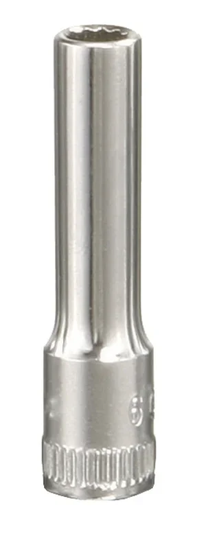 Genius Tools 1/4″ Dr. 8mm Deep Hand Socket (12-Point) – 235208