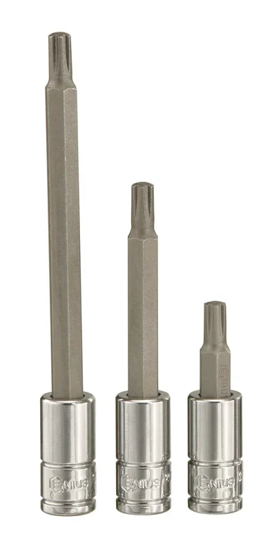 Genius Tools 1/4″ Dr. M6 Ribe Bit Socket, 100mmL – 208+9406