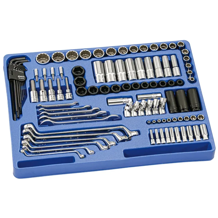 Genius Tools 100 Piece 1/4″ & 1/2″ Dr. SAE Tool Set – MS-100S