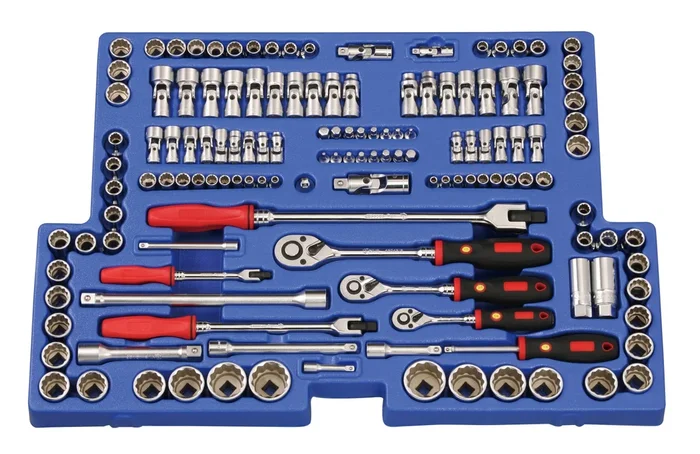 Genius Tools 139 Piece 1/4″, 3/8″ & 1/2″ Dr. Metric & SAE Tool Set – MS-139MS