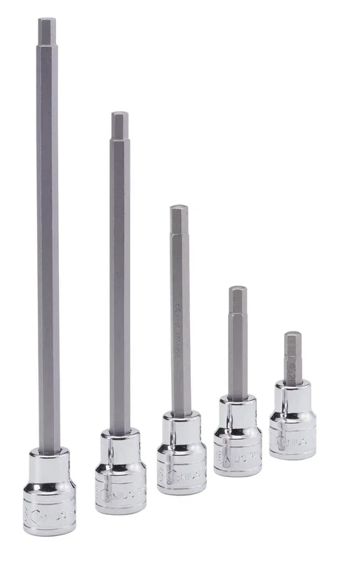 Genius Tools 3/8″ Dr. 11mm Hex Bit Socket, 180mmL – 341+2751