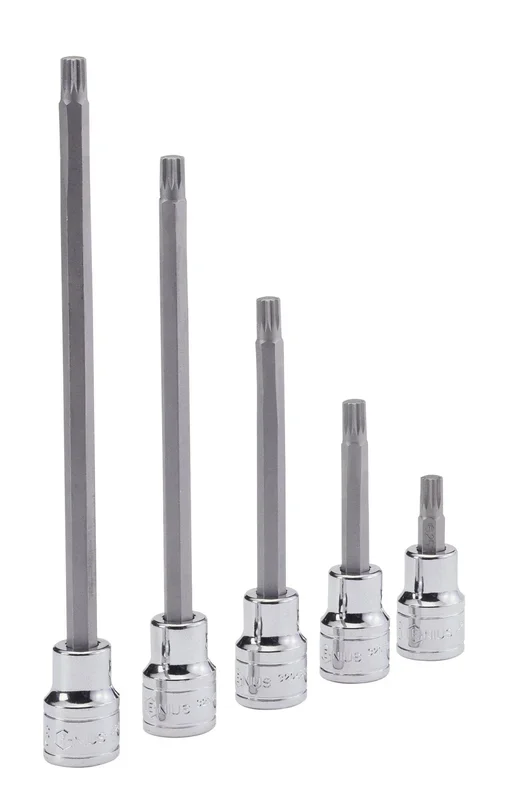Genius Tools 3/8″ Dr. M8 Triple Square Bit Socket, 220mmL – 310+8808