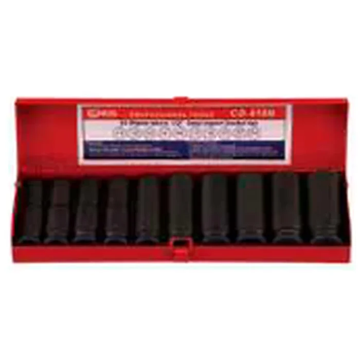 Genius Tools GNSCD410M 10Pc 1/2″Dr. Deep Impact S.Set