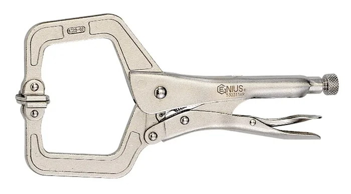 Genius Tools Locking “C” Clamp w/ Swivel Pads, 280mmL – 530311AR