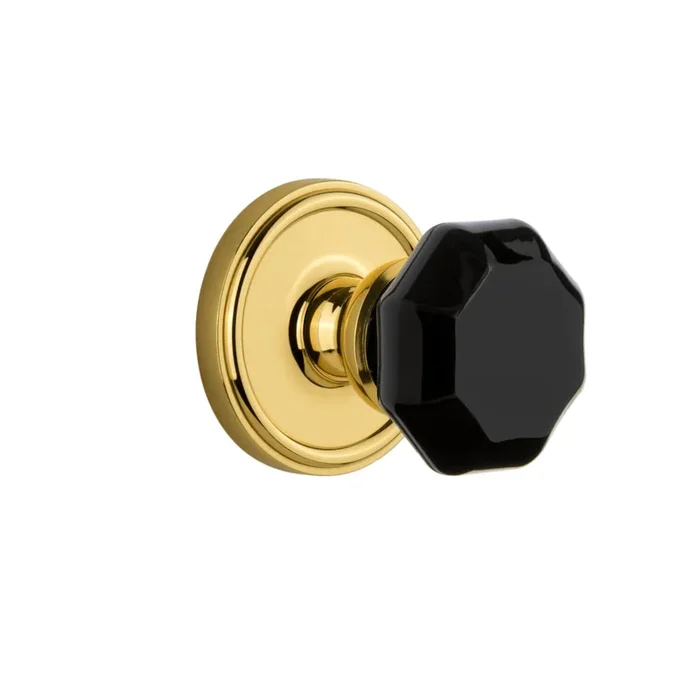 Georgetown Rosette with Lyon Knob – Lifetime Brass – Grandeur