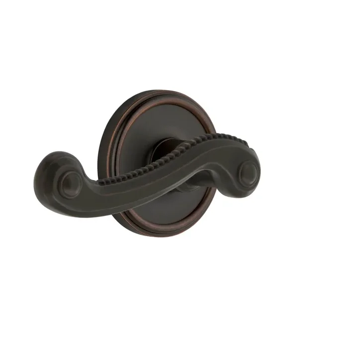 Georgetown Rosette with Newport Lever – Timeless Bronze Finish