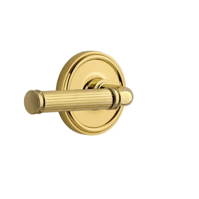 Georgetown Rosette with Soleil Lever in Lifetime Brass – Grandeur