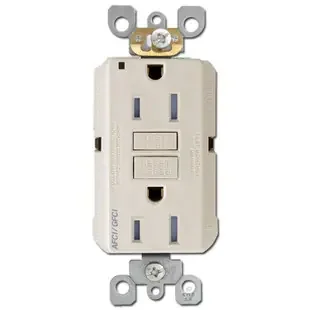 GFCI AFCI Receptacle 15A TR Leviton – Light Almond