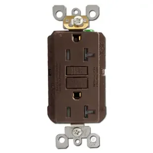 GFCI Tamper Resistant Decora Receptacles 20A – Brown