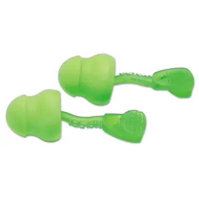 Glide Foam No Roll Twist-In Earplugs, Green, Uncorded