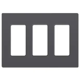 Graphite Switch & Outlet Cover 3-Gang Screwless Plastic – Legrand