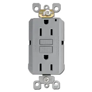 Gray 15A GFCI Decora Outlets