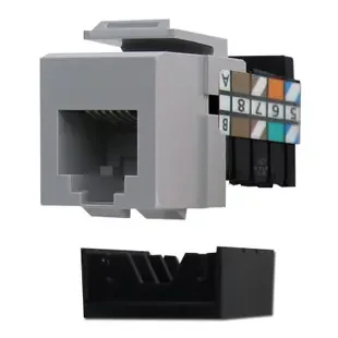 Gray Leviton RJ45 Cat3 Phone Jacks for QuickPort Frame