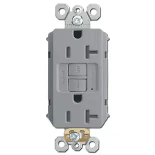 Gray Tamper Proof 20A GFCI Receptacles