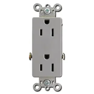 Grey 15A Decorator Outlets – Spec Grade