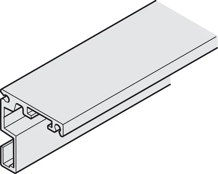 Hafele Angle Profile, Pre-Drilled for Upper Tracks – Furniture Fittings