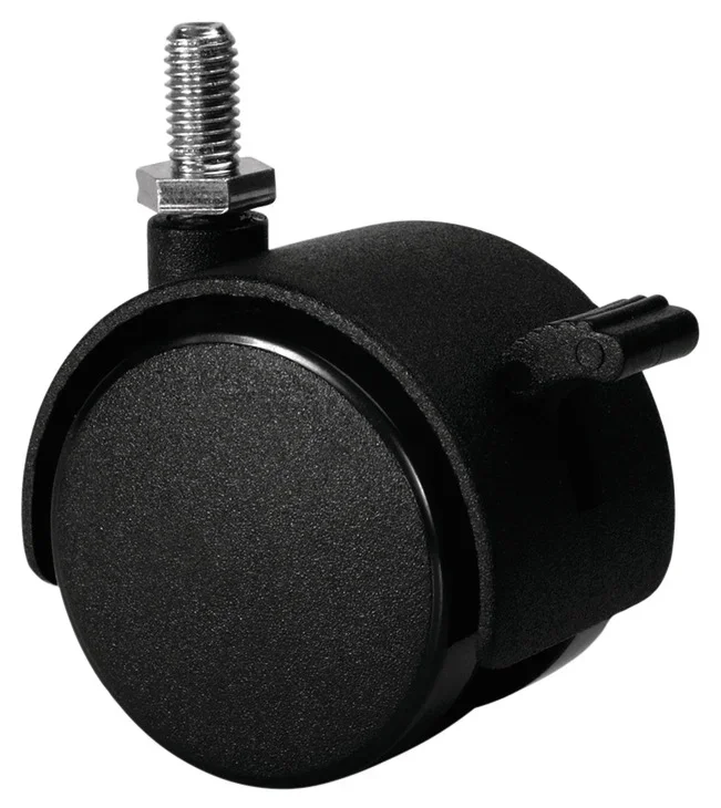 Hafele Twin Wheel Caster with Threaded Stem – 77 lbs Load Capacity