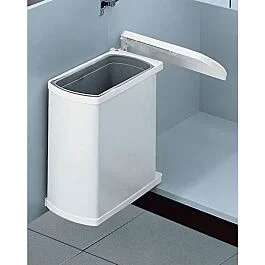 Hailo 19 Quart Metal Waste Basket, White