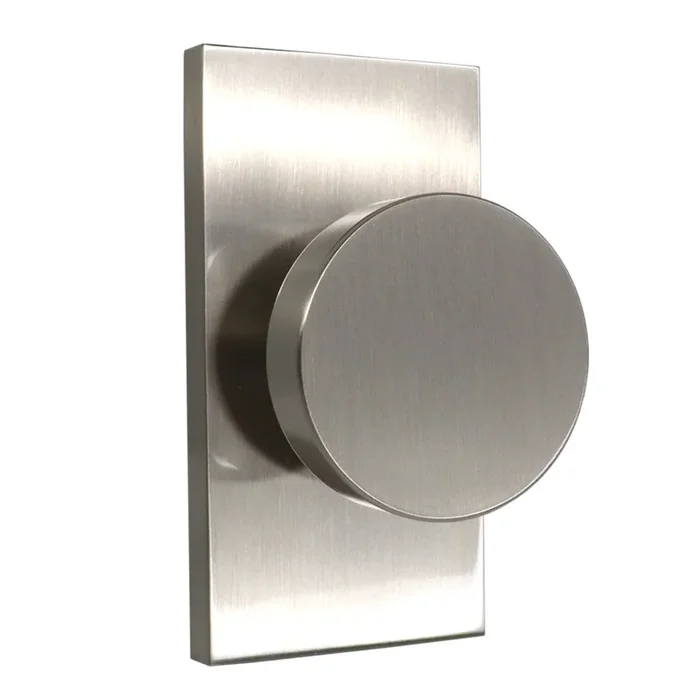 Half Dummy Contemporary Knob with 5″ Rose in Satin Nickel Finish by Baldwin Reserve