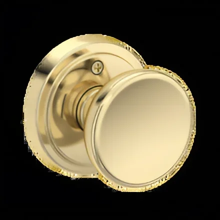 Half Dummy Solvang Knob and Contemporary Square Rose Unlacquered Brass Finish – Baldwin Reserve