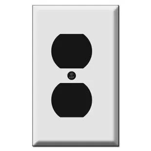 Half Narrow Duplex Outlet Cover Plates – 1/8″ Trimmed