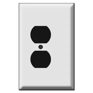Half Narrow Oversized Duplex Outlet Cover Plates 3/8‘‘ Trim