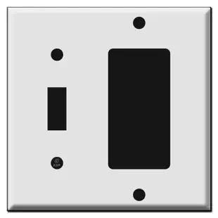 Half Narrow Toggle + GFCI Decor Outlet Cover Plates