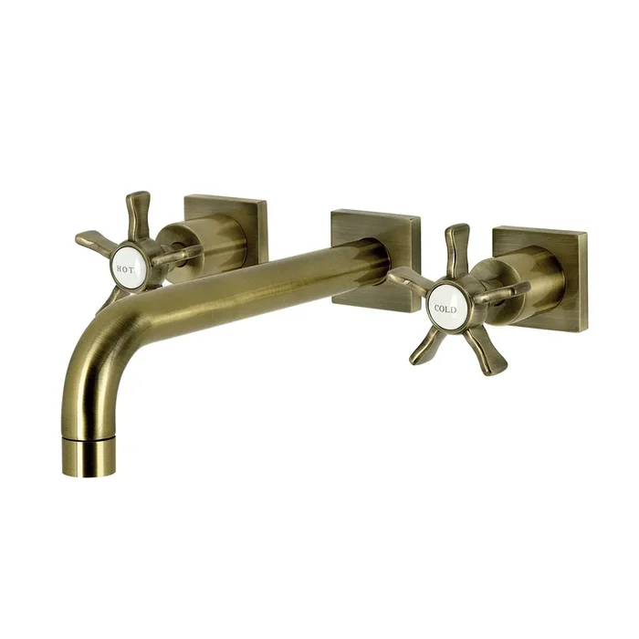 Hamilton Two-Handle Wall Mount Roman Tub Faucet, Antique Brass – Kingston Brass