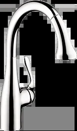 Hansgrohe Allegro E 1.75 GPM Gourmet HighArc Kitchen Faucet, 2-Spray Pull-Down, Chrome