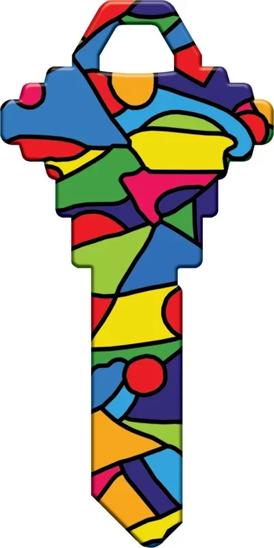 Happy Keys Colored Glass – Vibrant Key Blanks by Howard Keys