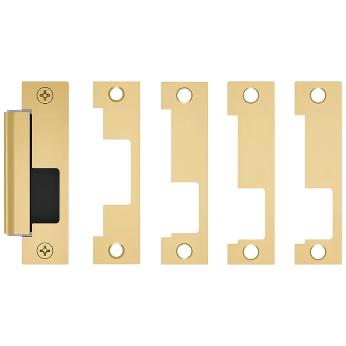 HES 12/24 Volt DC Electric Strike – Bright Brass Finish
