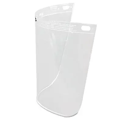 High Performance Faceshield Window, Uncoated, Clear, Standard, 11-1/4 in L x 8 in H