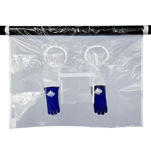 High Temperature Glove Bag 300Â°F 72″x96″ w/ 2 Glove Sets – PC3007296